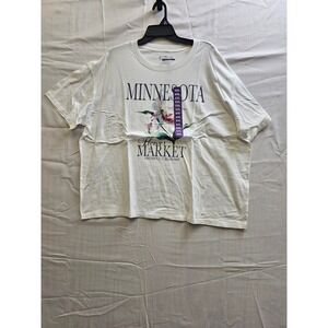 State of Mine Minnesota‎ Flower Market Graphic Tee White XXL 16470 Cotton Womens